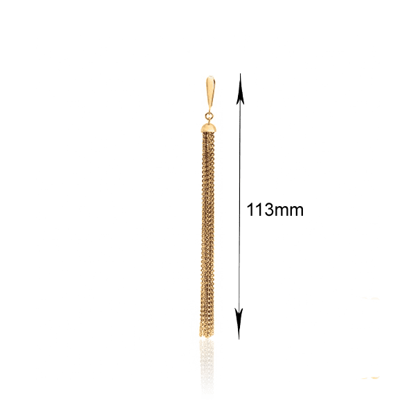 Серьги цепочки из красного золота Серьги цепочки из красного золота