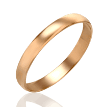 обзорное фото Золотое свадебное обручальное кольцо Счастливая история любви 033338  Классические обручальные кольца из золота