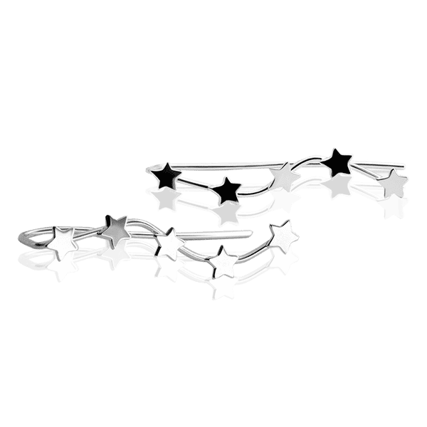 Серебряные серьги клаймберы без камней Звездный Путь 036386 детальное изображение ювелирного изделия Серебряные серьги без вставок Серебряные серьги клаймберы без камней Звездный Путь 036386 детальное изображение ювелирного изделия Серебряные серьги без вставок