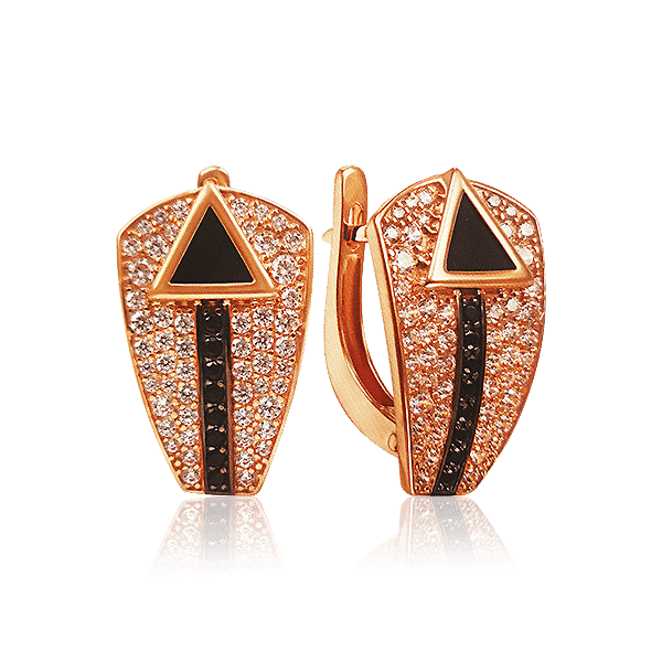 Золотые серьги с агатом фианитами и нанокристаллами 030017 детальное изображение ювелирного изделия Золотые серьги с агатом Золотые серьги с агатом фианитами и нанокристаллами 030017 детальное изображение ювелирного изделия Золотые серьги с агатом