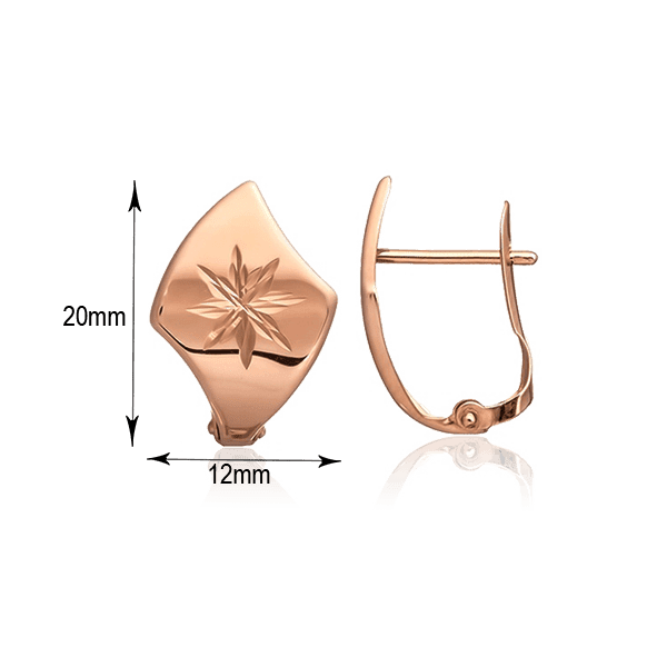 Серьги литые со звездой