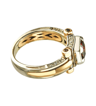 Золотая мужская печатка с фианитами 026482 купить Золотая мужская печатка с фианитами 026482 купить