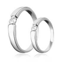 обзорное фото Обручальное кольцо с бриллиантом 023188  Обручальные кольца с бриллиантами