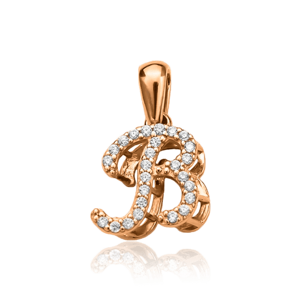 Золотая подвеска буква В с фианитами 035594 детальное изображение ювелирного изделия Золотые подвески Золотая подвеска буква В с фианитами 035594 детальное изображение ювелирного изделия Золотые подвески