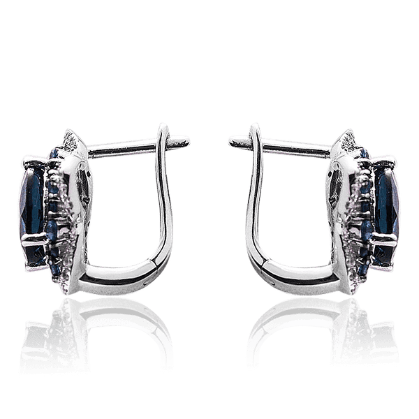 красивые сережки с синими камнями в белом золоте 585 красивые сережки с синими камнями в белом золоте 585