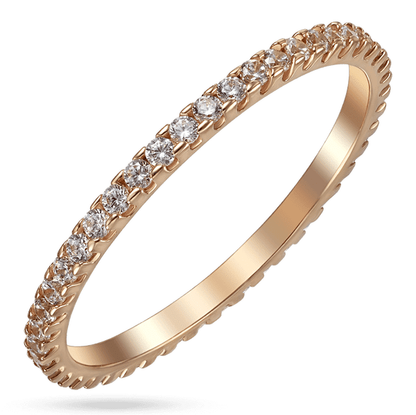 Невероятное кольцо дорожка из белых фианитов в красном золоте 585 пробы 039871 детальное изображение ювелирного изделия Золотые кольца с фианитом Невероятное кольцо дорожка из белых фианитов в красном золоте 585 пробы 039871 детальное изображение ювелирного изделия Золотые кольца с фианитом