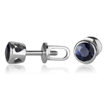 обзорное фото Серьги из белого золота с сапфирами 2118.0/1 Золотые серьги с сапфиром обзорное фото Серьги из белого золота с сапфирами 2118.0/1  Золотые серьги с сапфиром