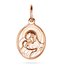 обзорное фото Золотая подвеска Владимирская икона Божией матери 036837 Золотые подвески иконки обзорное фото Золотая подвеска Владимирская икона Божией матери 036837  Золотые подвески иконки