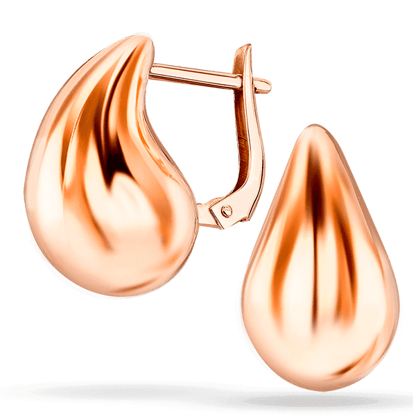 Золоті сережки велика об'ємна Крапля на англійській застібці 040503 детальне зображення ювелірного виробу Золоті сережки велика об'ємна Крапля на англійській застібці 040503 детальне зображення ювелірного виробу