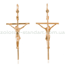 обзорное фото Золотой подвес Крестик 1,4,0126  Золотые крестики