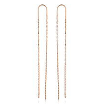 обзорное фото Золотые серьги протяжки без вставок 028153 Золотые серьги протяжки обзорное фото Золотые серьги протяжки без вставок 028153  Золотые серьги протяжки