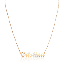 обзорное фото Золотое колье на шею Cristina 033216 Именные золотые колье обзорное фото Золотое колье на шею Cristina 033216  Именные золотые колье