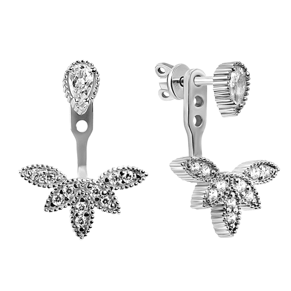 Серебряные серьги клаймберы Люси с фианитами 037847 детальное изображение ювелирного изделия Серебряные серьги с камнями Серебряные серьги клаймберы Люси с фианитами 037847 детальное изображение ювелирного изделия Серебряные серьги с камнями