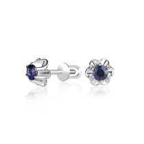 обзорное фото Золотые серьги с сапфиром 025653 Золотые серьги с сапфиром обзорное фото Золотые серьги с сапфиром 025653  Золотые серьги с сапфиром