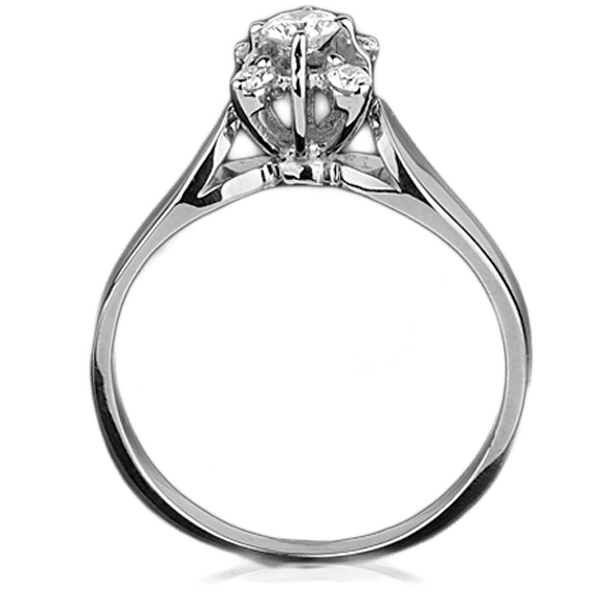 Кольцо из белого золота с бриллиантами 1051/1 детальное изображение ювелирного изделия Золотые кольца для помолвки с бриллиантом