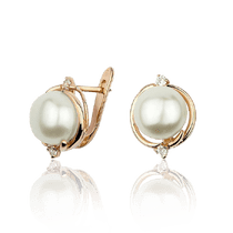 оглядове фото Золоті сережки з перлами 538206