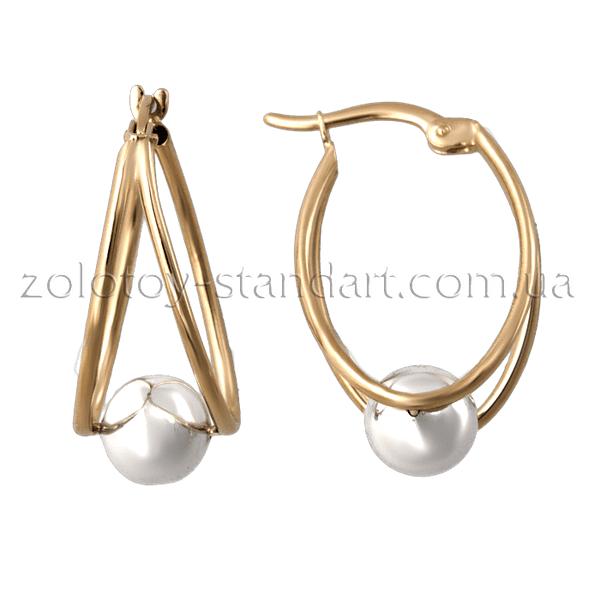 Золотые серьги 567105 детальное изображение ювелирного изделия Золотые серьги с английским замком Золотые серьги 567105 детальное изображение ювелирного изделия Золотые серьги с английским замком