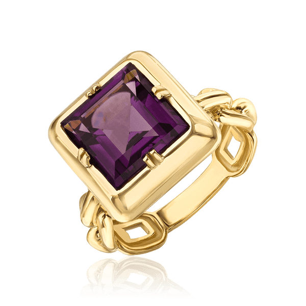 красивый перстень с квадратным аметистом красивый перстень с квадратным аметистом