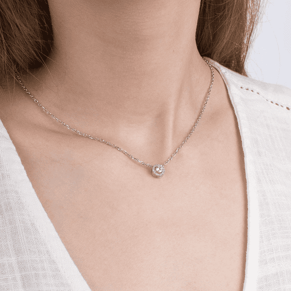 серебряное колье с фианитом серебряное колье с фианитом