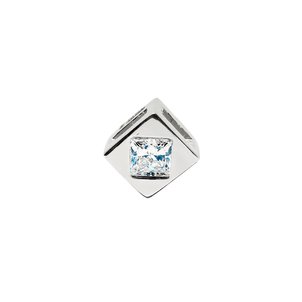 Подвеска из белого золота с бриллиантом Кубик Р0646 детальное изображение ювелирного изделия Золотые кулоны с бриллиантами Подвеска из белого золота с бриллиантом Кубик Р0646 детальное изображение ювелирного изделия Золотые кулоны с бриллиантами