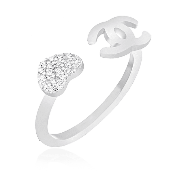 Серебряное кольцо с фианитами 024680 детальное изображение ювелирного изделия Серебряные кольца с фианитом