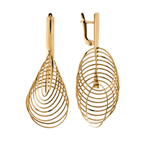 обзорное фото Золотые серьги 480027 Золотые серьги с английским замком обзорное фото Золотые серьги 480027  Золотые серьги с английским замком