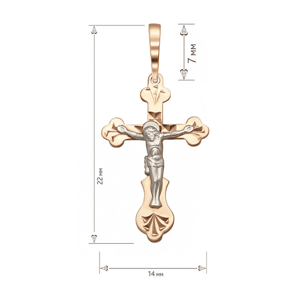 Золотий хрестик з Розп'яттям Золотий хрестик з Розп'яттям