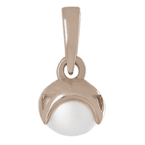 обзорное фото Золотой кулон с жемчугом 023663  Золотые кулоны с жемчугом