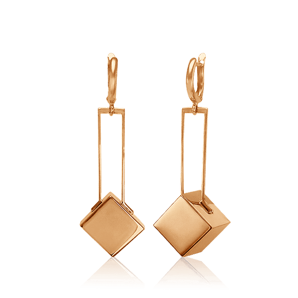 Золотые серьги Кубики 030089 детальное изображение ювелирного изделия Золотые серьги с английским замком Золотые серьги Кубики 030089 детальное изображение ювелирного изделия Золотые серьги с английским замком