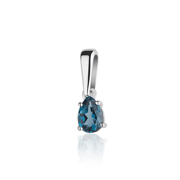 Золотой подвес с Лондон топазом 028339 детальное изображение ювелирного изделия Золотые кулоны с топазом