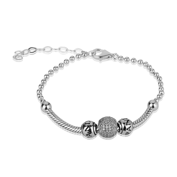 Серебряный браслет с бусинами 027689 детальное изображение ювелирного изделия Серебряные женские браслеты Серебряный браслет с бусинами 027689 детальное изображение ювелирного изделия Серебряные женские браслеты