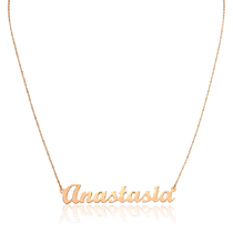 обзорное фото Колье на шею с именем Anastasia 033215 Именные золотые колье обзорное фото Колье на шею с именем Anastasia 033215  Именные золотые колье