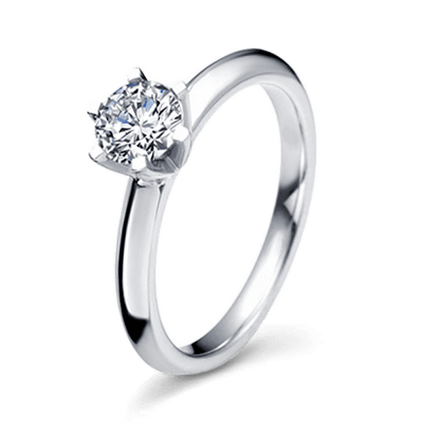 Кольцо помолвочное из белого золота с бриллиантом 024494 детальное изображение ювелирного изделия Золотые кольца для помолвки с бриллиантом