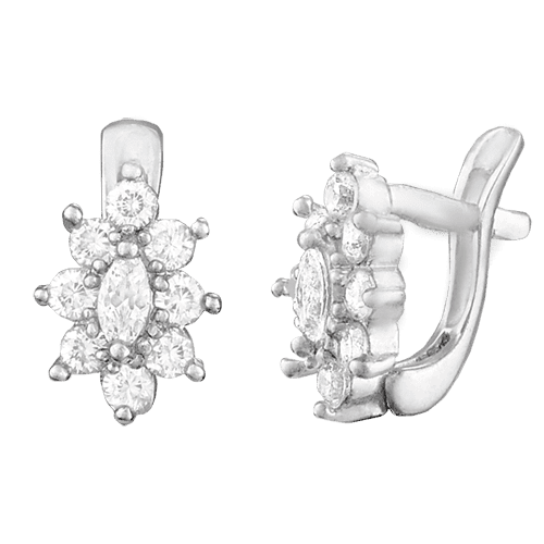 Серебряные серьги С2Ф/011 детальное изображение ювелирного изделия Серебряные серьги с камнями Серебряные серьги С2Ф/011 детальное изображение ювелирного изделия Серебряные серьги с камнями