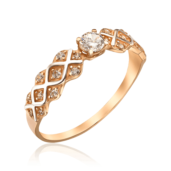Женское золотое кольцо с фианитами 035781 детальное изображение ювелирного изделия Золотые кольца Женское золотое кольцо с фианитами 035781 детальное изображение ювелирного изделия Золотые кольца