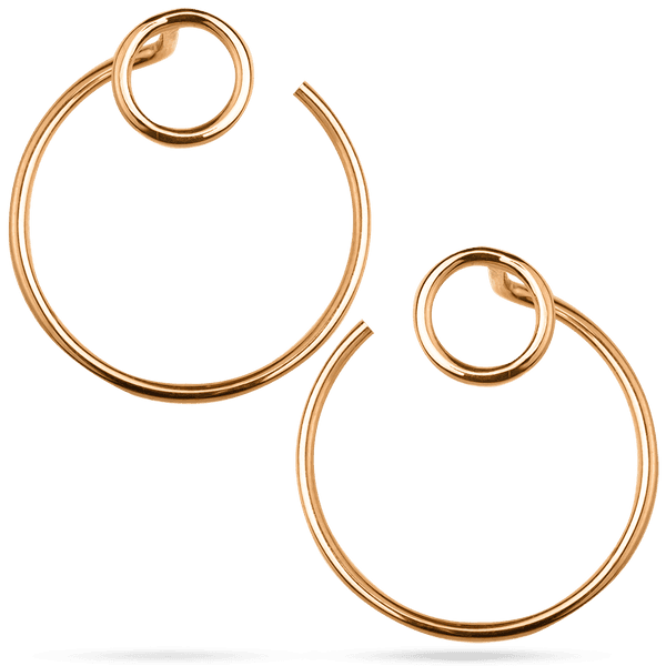 Женские серьги- протяжки в красном золоте Круг 038981 детальное изображение ювелирного изделия Золотые серьги без вставок Женские серьги- протяжки в красном золоте Круг 038981 детальное изображение ювелирного изделия Золотые серьги без вставок