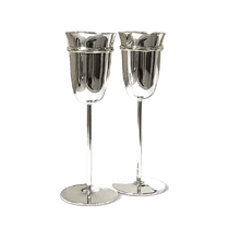 обзорное фото Серебряные бокалы набор из 2 штук 031428 Наборы столового серебра обзорное фото Серебряные бокалы набор из 2 штук 031428  Наборы столового серебра