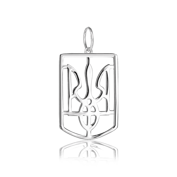 Серебряный подвес Герб Украины 037195 детальное изображение ювелирного изделия Серебряные подвески Серебряный подвес Герб Украины 037195 детальное изображение ювелирного изделия Серебряные подвески