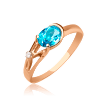 обзорное фото Кольцо с топазом 324502 Золотые кольца с топазом обзорное фото Кольцо с топазом 324502  Золотые кольца с топазом