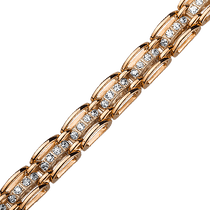 обзорное фото Золотой браслет с фианитом 027905 Золотой браслет Ролекс обзорное фото Золотой браслет с фианитом 027905  Золотой браслет Ролекс