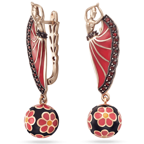 Золотые серьги Кармелита с сапфирами и эмалью 039165 детальное изображение ювелирного изделия Золотые серьги с сапфиром Золотые серьги Кармелита с сапфирами и эмалью 039165 детальное изображение ювелирного изделия Золотые серьги с сапфиром