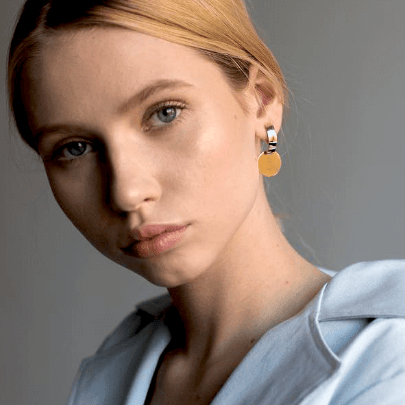 золотые серьги диски золотые серьги диски