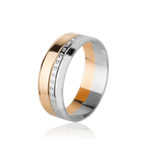 обзорное фото Золотое обручальное кольцо 10945  Парные обручальные кольца из золота