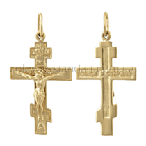 обзорное фото Золотой крестик православный 1,4,0163  Золотые крестики