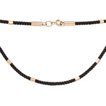 обзорное фото Шёлковый шнурок с золотыми вставками 037787 Шнурки с золотом обзорное фото Шёлковый шнурок с золотыми вставками 037787  Шнурки с золотом