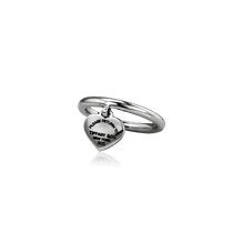 обзорное фото Серебряное кольцо с подвеской 026183 Серебряные кольца без вставок обзорное фото Серебряное кольцо с подвеской 026183  Серебряные кольца без вставок