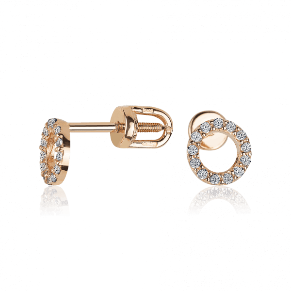 Золотые серьги пуссеты круг с фианитами 032128 детальное изображение ювелирного изделия Золотые серьги пуссеты Золотые серьги пуссеты круг с фианитами 032128 детальное изображение ювелирного изделия Золотые серьги пуссеты