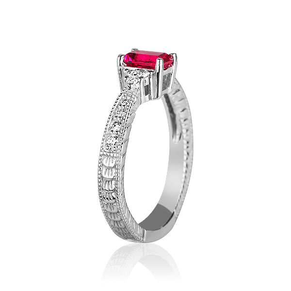 Золотое кольцо с рубином 027124 купить Золотое кольцо с рубином 027124 купить