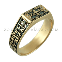 обзорное фото Кольцо печатка 1,2,0129  Золотые печатки и кольца для мужчин