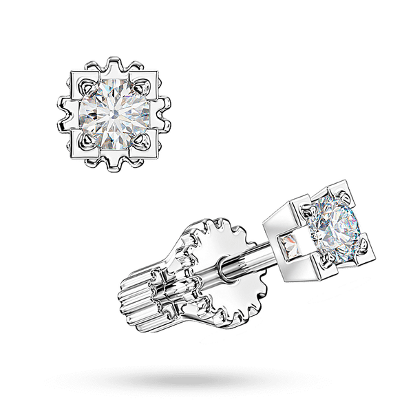 Изысканные серьги-пусеты в белом золоте 585 пробы с бриллиантом (3,5 см) в массивных крапанах 041559 детальное изображение ювелирного изделия Золотые серьги с бриллиантами Изысканные серьги-пусеты в белом золоте 585 пробы с бриллиантом (3,5 см) в массивных крапанах 041559 детальное изображение ювелирного изделия Золотые серьги с бриллиантами